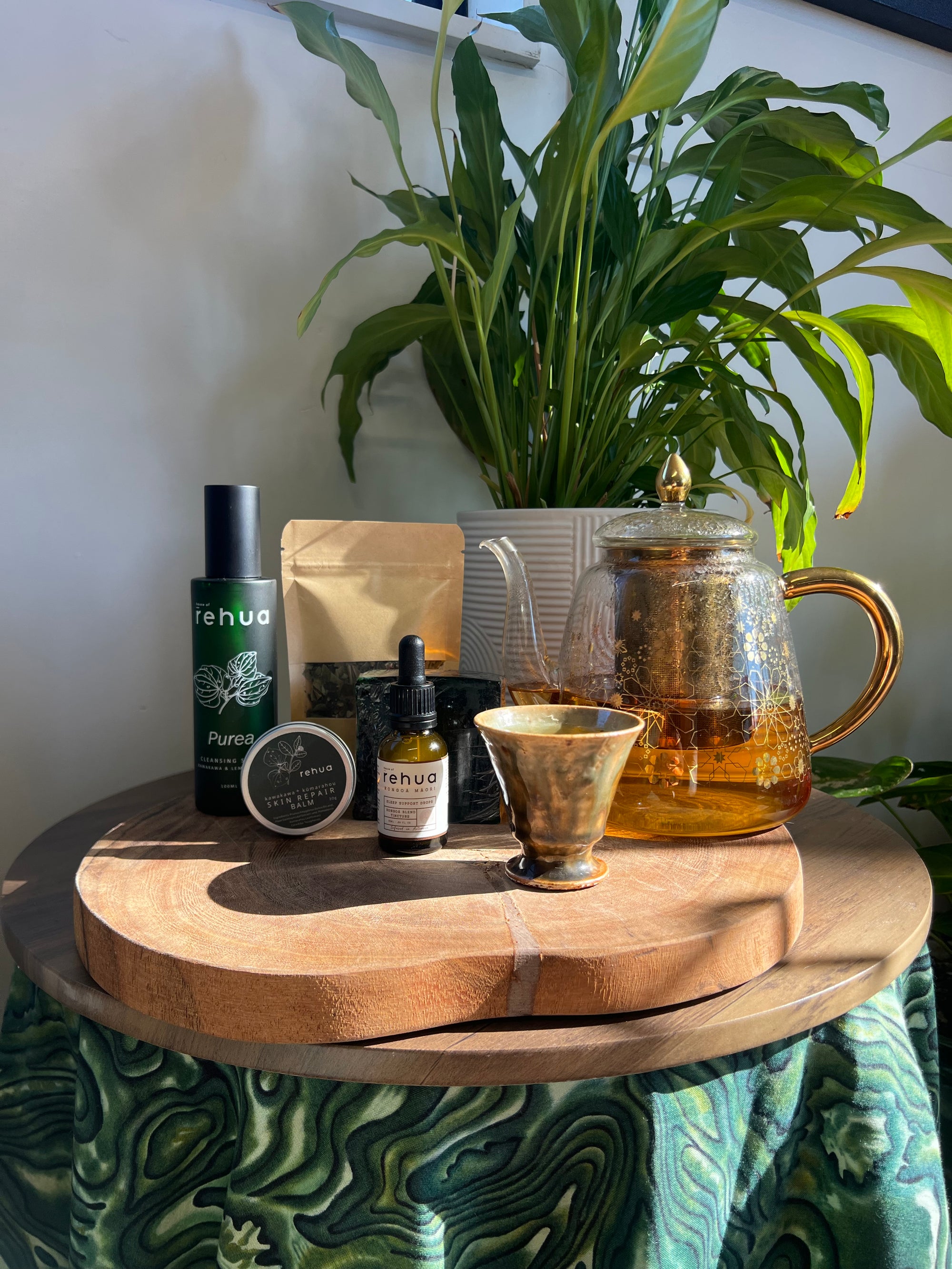 Matariki ritual gift set displayed on counter, nz made, rongoa maori