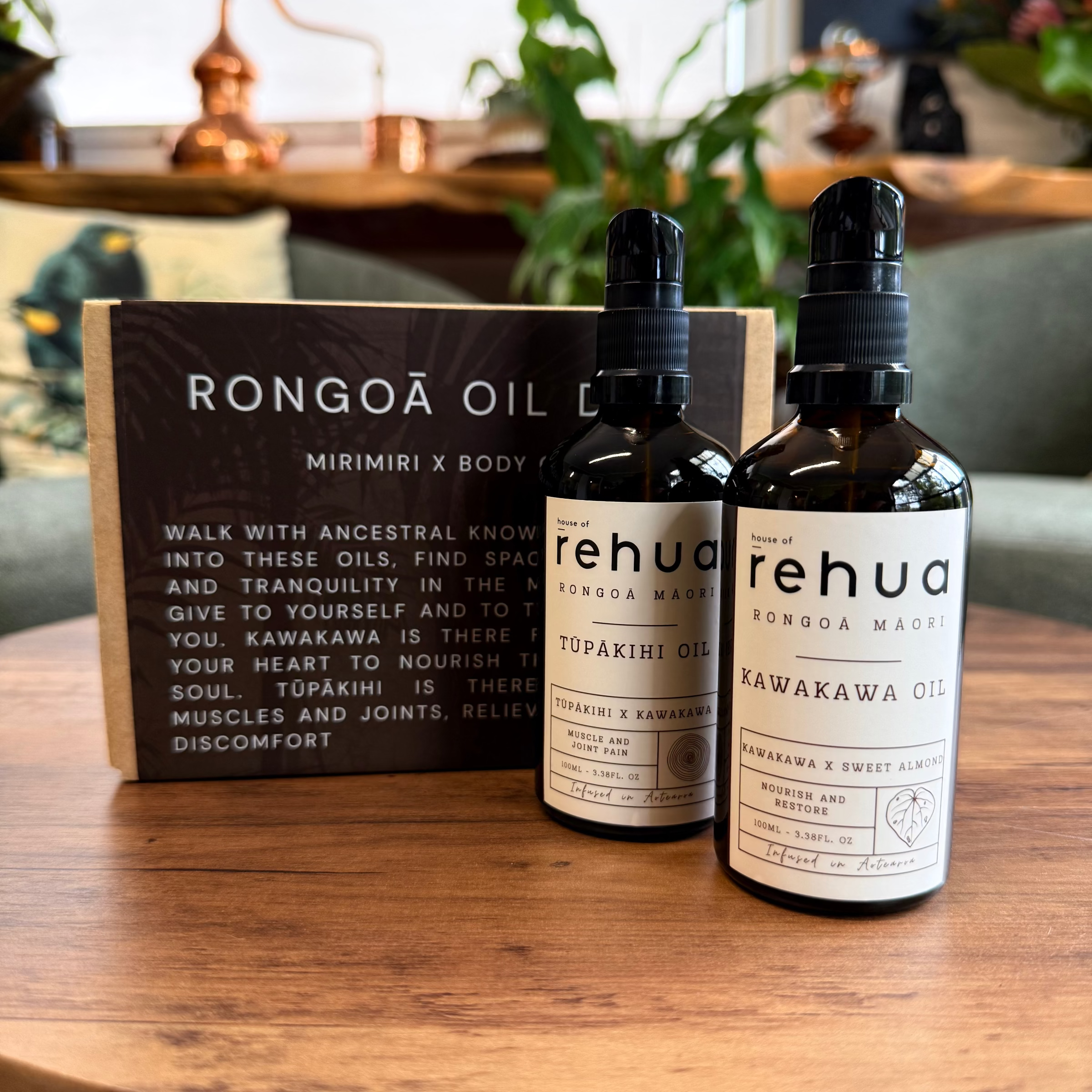 Rongoā oil Duo bottles 2
