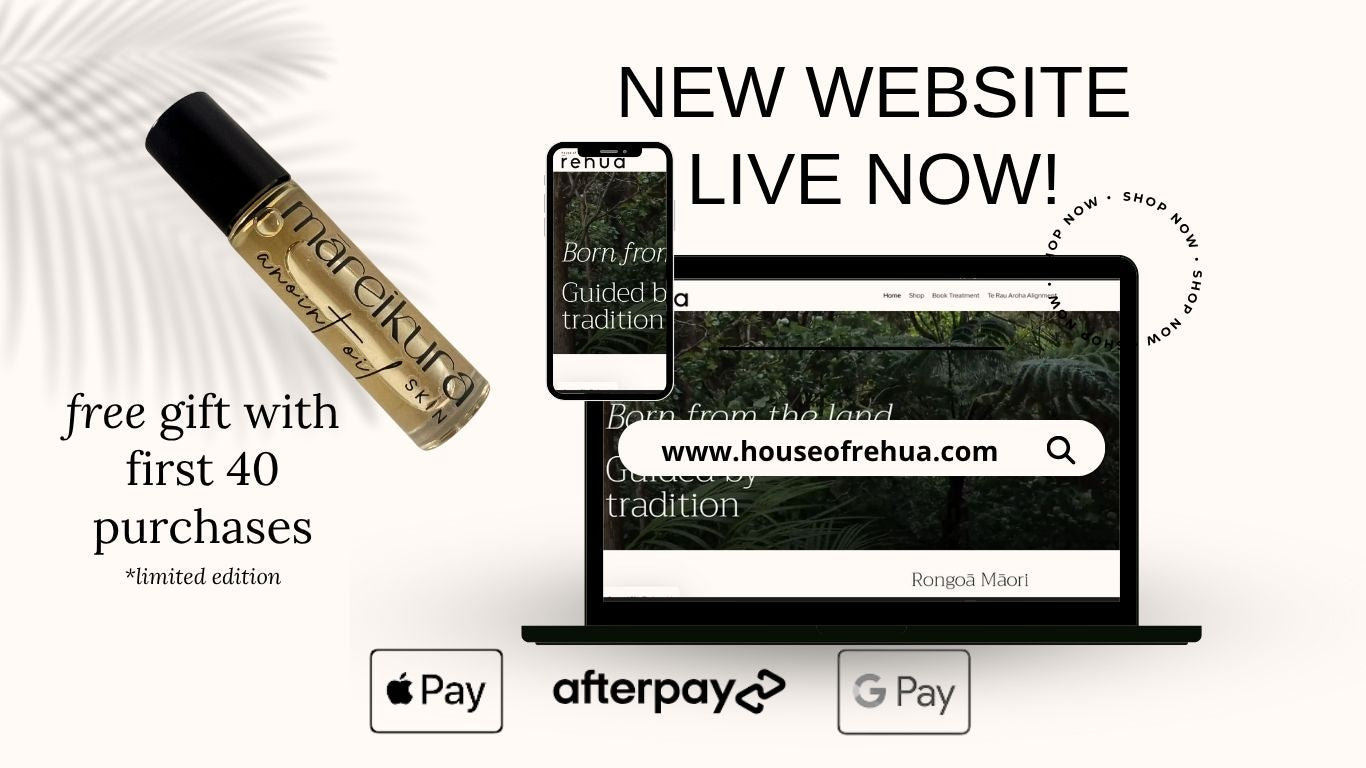 Advertisement for a new website launch with a product and promotional text on a white background.